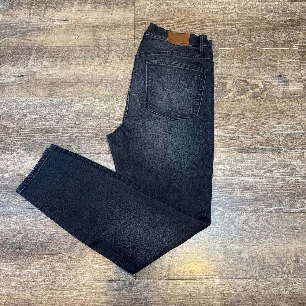 Madewell High Riser Skinny Jeans Size 30 Black Distressed Knee Style E1565